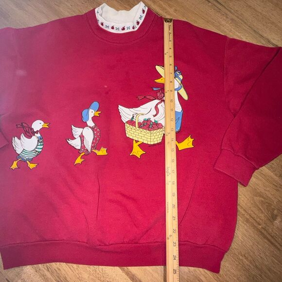 Vintage 80s Duck Duck Goose Stranger Things Nancy Sweatshirt Gopher - Picture 7 of 16